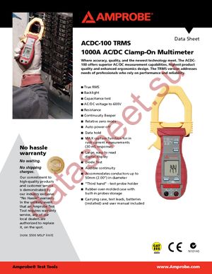 ACDC-100 TRMS datasheet  